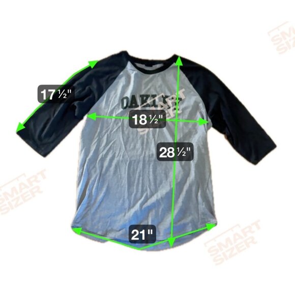 Oakley Mens Raglan Baseball Tee Custom Fit XL Grey Black - Picture 7 of 7
